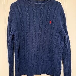 Polo Ralph Lauren Blue Cable Knit Sweater